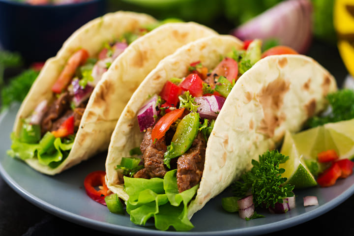 Taco serving